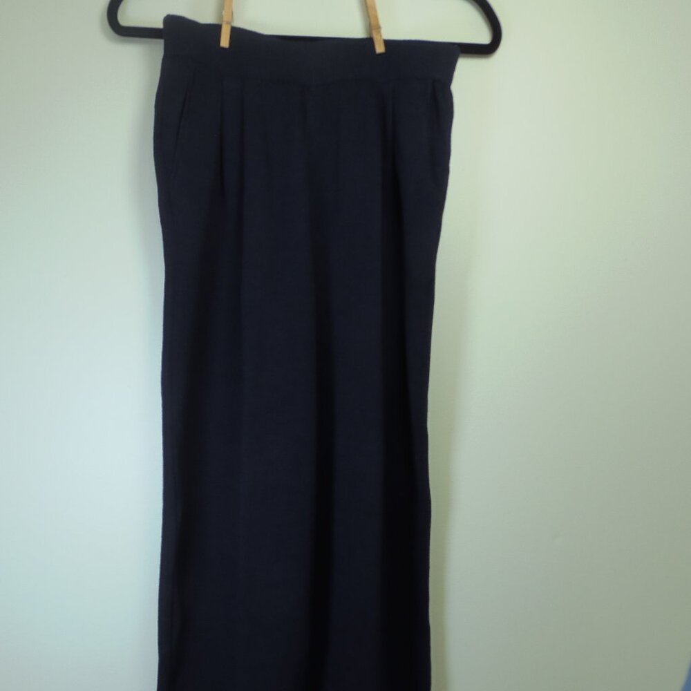 St John Sportswear SZ10 BLUE Pull On Pants Lagenlook Quiet Luxury